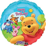 Anagram International Ballon D'anniversaire Ensoleillé Winnie L'ourson et ses amis en aluminium Multicolore 45,7 cm, 18"