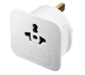MASTERPLUG TAVUK-MP Universal to UK Plug Adapter, White