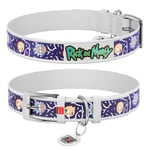 WAUDOG Hundhalsband Läder med Smart ID Bricka Rick and Morty (XL)