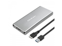 Qoltec M.2 SSD-kabinett | SATA | NGFF | USB 3.0 | Superspeed 5Gb/s | 2TB | Silver