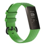Fitbit Charge 3 flexibelt och mjukt klock armband av silikon med klassiskt lås, storlek L - Grön