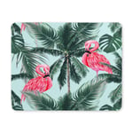 Pink Flamingos Exotic Birds and Tropical Tree Palm Leaves Rectangle Non Slip Rubber Mouse Pad Gaming Mousepad Mat for Office Home Woman Man Employee Boss Work with Designs