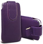 DN-Technology For iPhone 12/12 Pro Case, Magnetic Pull Tab Cover, APPLE 12/12 PRO CASE, Premium Stylish Pu leather Pull Tab Pouch Skin Mobile Phone Holder Sleeve For iPhone 12/12 Pro (PURPLE)