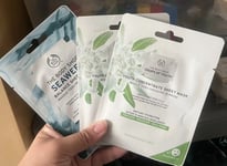 3 X The Body Shop Drops Of Youth Sheet Mask & Seaweed Mask 18ml Discontinued