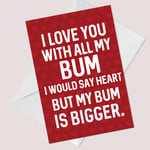 Funny Valentines Day Card For Boyfriend Husband Novelty Card For Him Rude Gift