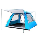 Durable Camping Tent Camping Tent 2 Person Backpack Tent Double Deck Outdoor Lightweight Tent Waterproof Windproof Size 240 * 240 * 150CM,Easy to Install (Color : Blue)