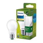 PHILIPS Ultra Efficient - Ultra Energy Saving Lights, LED Light Source, 60W, A60, E27, Warm White 2700 Kelvin, Frosted