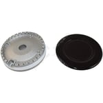 Universal Cooker Gas Hob Burner Base and Cap Set 100mm