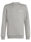 adidas Originals Junior Adicolor Trefoil Sweatshirt (long Sleeve) - Dark Grey, Dark Grey, Size 7-8 Years