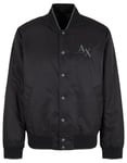 Armani Exchange Men's Digital Desert, Sustainable, Back Logo Print Jacket, Black, M