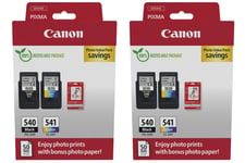 2x Canon PG540 Black & CL541 Colour Ink Cartridges For PIXMA MG3250 Printer