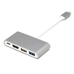 Kurphy Tpye-C to Micro USB 3.0 2.0 HDMI Thunderbolt Splitter Adapter Compatible for MacBook PD Adapter Suitable for Laptops