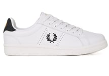 Fred Perry Leather White/Navy Shoes (Storlek: 36)