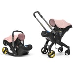 Doona+ Baby Car Seat & Travel Stroller - Convertible Pushchair - Blush Pink