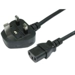 10m Power Mains Pc LCD TV Kettle Cable Lead 3 Pin IEC