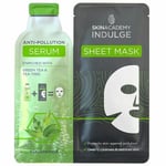Skin Academy Indulge Sheet Mask Green Tea Tree Serum Skin Anti-Pollution Clean