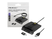 Qoltec SCR-0634 - SMART chip card reader - USB 2.0, USB-C