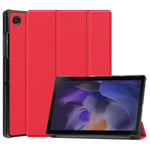 samsung Samsung Tab A8 10.5 (2021) Tri-Fold PU Case Red