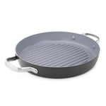 GreenPan Venice Pro Hard Anodised Ceramic Non-Stick 28cm Round Grill Pan