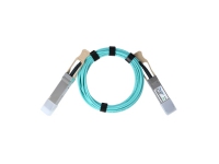 BlueOptics© Aktives Optisches Kabel, 4 Kanal QSFP56, 200GBASE-SR4, Infiniband, 10 Meter, Multimode G50/125µ, OM4, Markenfaser, aqua, rund 3.0mm Tube (BO070703W10M)