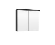 Highlight spegelskåp med två dörrar 68x25x75Cm velvet svart eluttag vänster