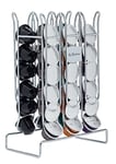 KitchenCraft Le'Xpress Carbon Steel Nespresso Coffee Pod Holder, 17 x 9.5 x 24.5 cm (6.5" x 3.5" x 9.5") - For 36 Capsules, Metallic