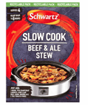 4 x Schwartz Slow Cooker Beef & Ale Stew 38G NEW BB LATE 2025