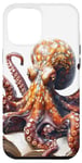Coque pour iPhone 15 Pro Max Mignon anime pieuvre rouge lecture bibliothèque livre Deep Sea Art #7