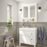 IKEA IKEA HEMNES / ORRSJÖN kommod m lådor/tvättställ/kran, vit, 82x49x89 cm, cm 82x49x89 cm