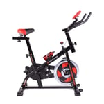 Exercise Bike Indoor Cycling Stationary Bike 10KG Flywheel Ideal Cardio Workout Machine with LCD Display | Bluetooth | Smartphone App | iPad Holder Home Gym Equipment Suitable For Everyone (Black Red)