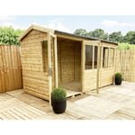 7 x 15 Reverse Pressure Treated Apex Summerhouse with Short Windows