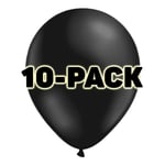 Ballonger Svarte Metallic - 10-pakning
