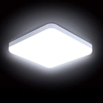 Combuh LED Ceiling Light 30W Waterproof IP56 2400LM Daylight White 6500K Easy to Install Ceiling Lamp for Lounge, Bathroom, Office, Outside, Porch, Garage 25 * 25 * 4CM