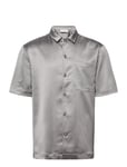 Summer Shirt Designers Shirts Short-sleeved Grey HAN Kjøbenhavn