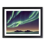 Artsy Aurora Borealis H1022 Framed Print for Living Room Bedroom Home Office Décor, Wall Art Picture Ready to Hang, Black A3 Frame (46 x 34 cm)
