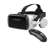 VR SHINECON Trådlöst Bluetooth Stereo Headset Version Virtual Reality Glasögon 3D Goggle Cardboard Hjälm för Smartphone