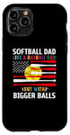 Coque pour iPhone 11 Pro Définition Softball Dad Like A Baseball Dad sur le dos