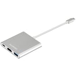 Sandstrøm USB-C multiadapter (silver)