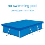 MOOSUNGEEK Swimming Pool Cover, Outdoor Summer Rainproof Dust Pool Cover, Rectangular Thicken Folding Pool Cover, for Family Frame Swimming Pools & Above Ground Pools