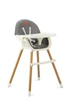 Chaise haute MoMi FLOVI 2en1 pour bébés et enfants de 6 à 36 mois (poids corporel max. 15 kg), harnais de sécurité 5 points, en tant que chaise pour enfants jusqu'à 20 kg