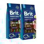 Brit Premium By Nature Dog Sensitive Lamb & Rice 2x15 kg