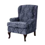 Nati Wing Chair Cover, Wingback Armchair Cover High Stretch, Arm Chairs Wingback Chair Cover Slipcovers Sofa Covers, Furniture Protector for Living Room