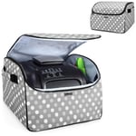 Luxja Dust Cover for Ninja Foodi Grill (AG301, AG302, AG400), Protective Cover Compatible with Ninja Foodi Grill (Totally Enclosed with Side Handles), Grey Dots