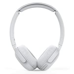 PHILIPS Audio On Ear Headphones UH202WT/00 Bluetooth On Ears (Wireless, 15 Hour Battery, Soft Ear Pads, Built-In Microphone, Foldable) White, One Size