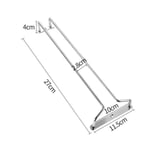 Silver Rostfritt stål Vinställ Glashållare Hängande Bar Goble - Perfet 27cm single row