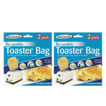 Toaster Toastie Bags Sandwich Toast Bags Reusable Pockets Toasty Toastabags 4 Pk