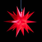 STERNTALER LED-tähti ulos, Ø 12 cm paristo, punainen