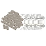 100 Pcs Fixing Clips Stainless Steel for Greenhouse Glass Pane, with 50 Greenhouse Glazing W Wire Clips and 50 Greenhouse Glazing Z Overlap Clips, Suitable for Glass Aluminum Frame Greenhouses