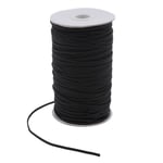 180 m elastisk stretchsnöre för kläder, klänning, sportbyxor, sytillbehör, svart, 3 mm elastiskt band, tunt