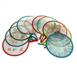 1pc Portable Round Japanese Style Folding Fans Hand Fan For Wedd Onesize